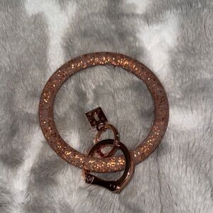 Rose Gold ID Holder with Keychain